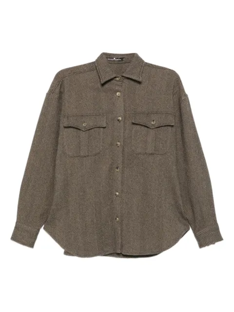Ermanno Scervino herringbone-pattern flap-pocket shirt