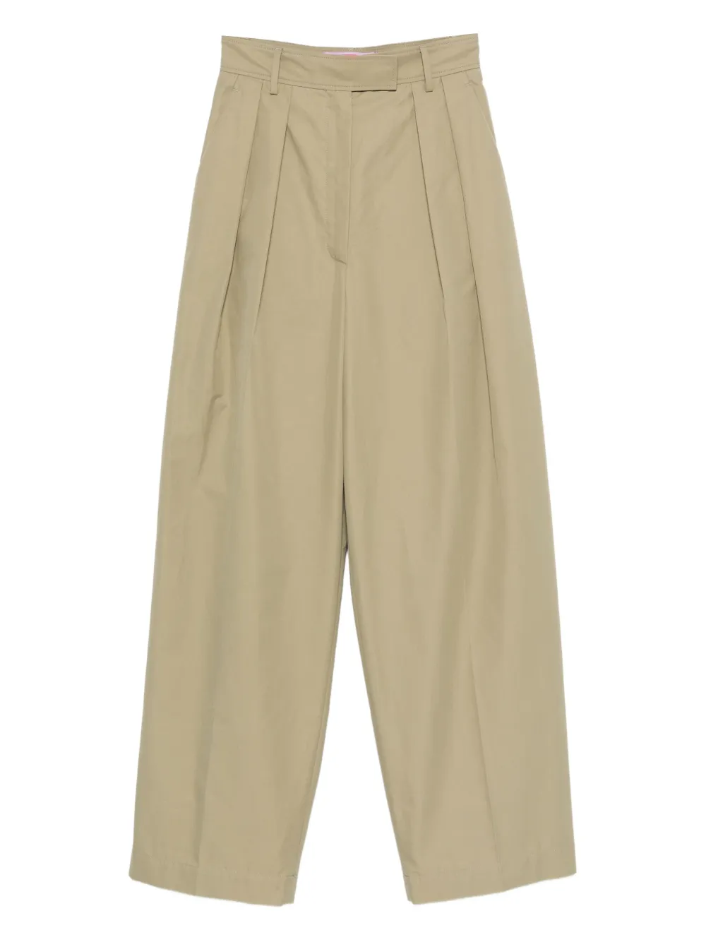 La Doublej Pleated Cotton Trousers
