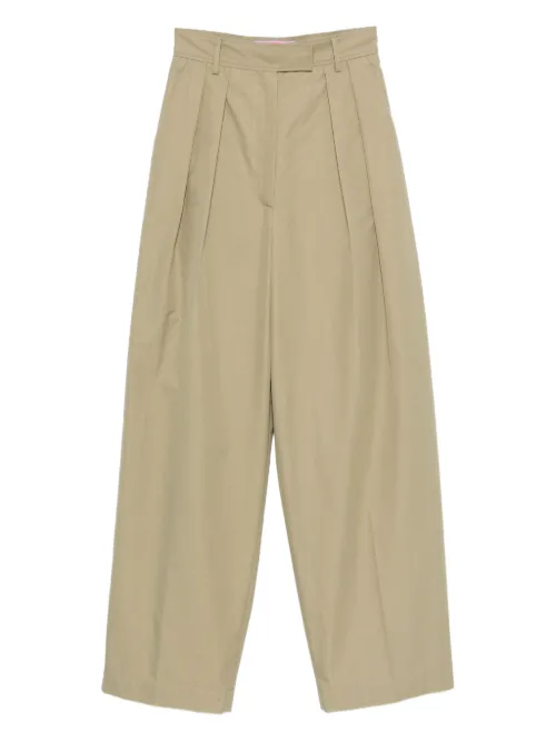 Pantalon en coton à design plissé - La DoubleJ - Modalova