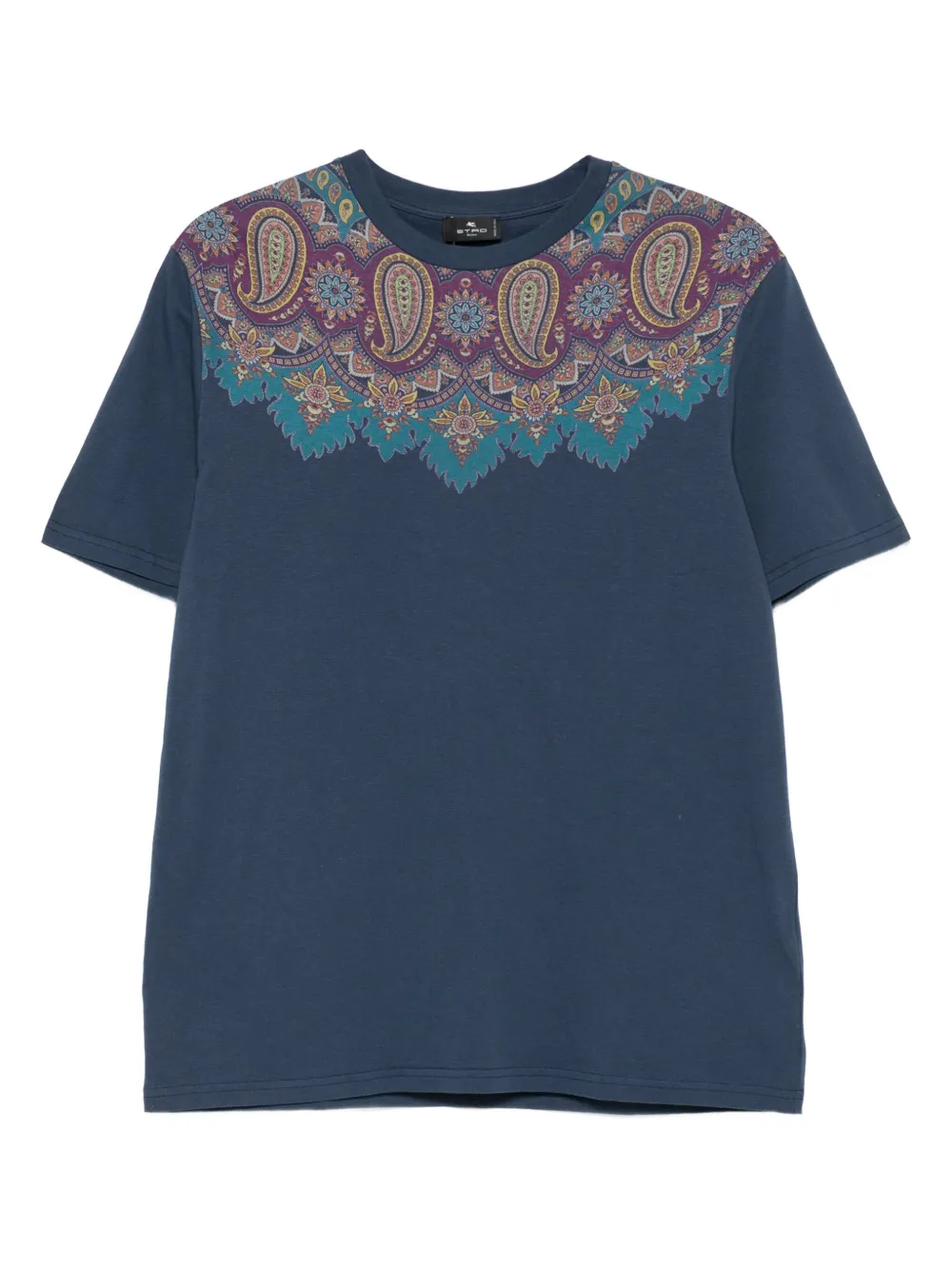 ETRO T-shirt met paisley-print Blauw