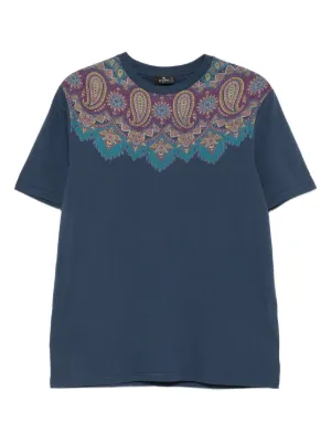 ETRO エトロ イタリア製 定番ペーズリー柄パワーネットカットソー ETRO PAISLEY PRINT TOP (ETRO/Tシャツ・カットソー) 120210358