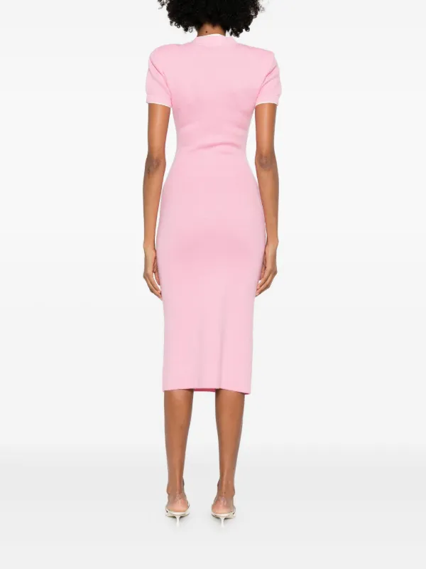 self portrait floral blush midi dress SELF-PORTRAIT Floral-Print Satin Midi Dress