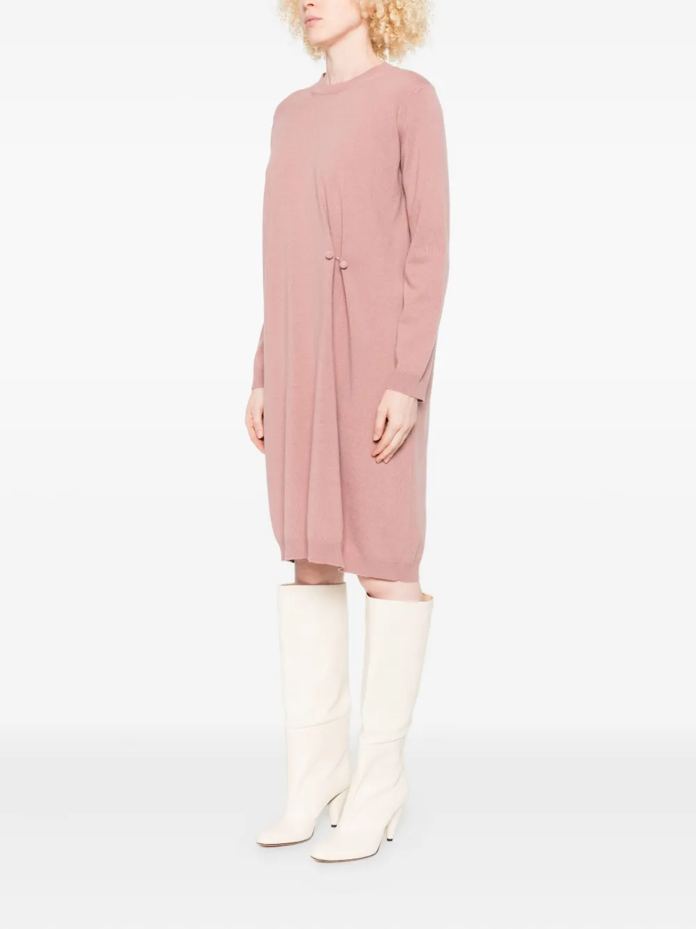 Fabiana Filippi Midi-jurk met geperforeerd detail Roze