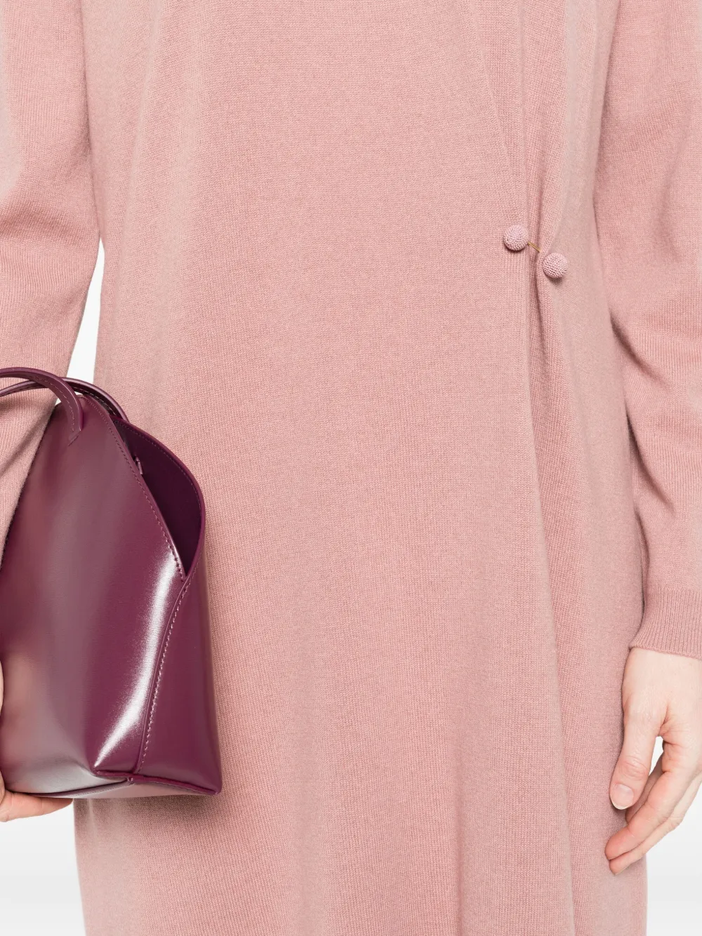 Fabiana Filippi Midi-jurk met geperforeerd detail Roze