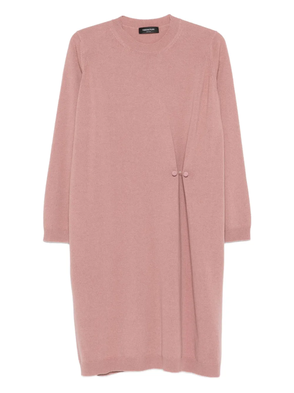 Fabiana Filippi Pierced-detail Midi Dress In Pink