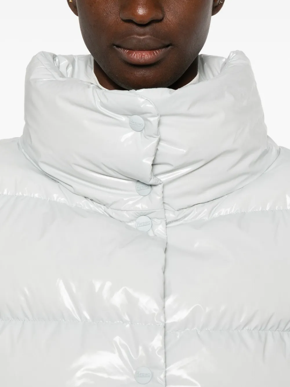 Herno Gewatteerde bodywarmer met hoge hals Blauw