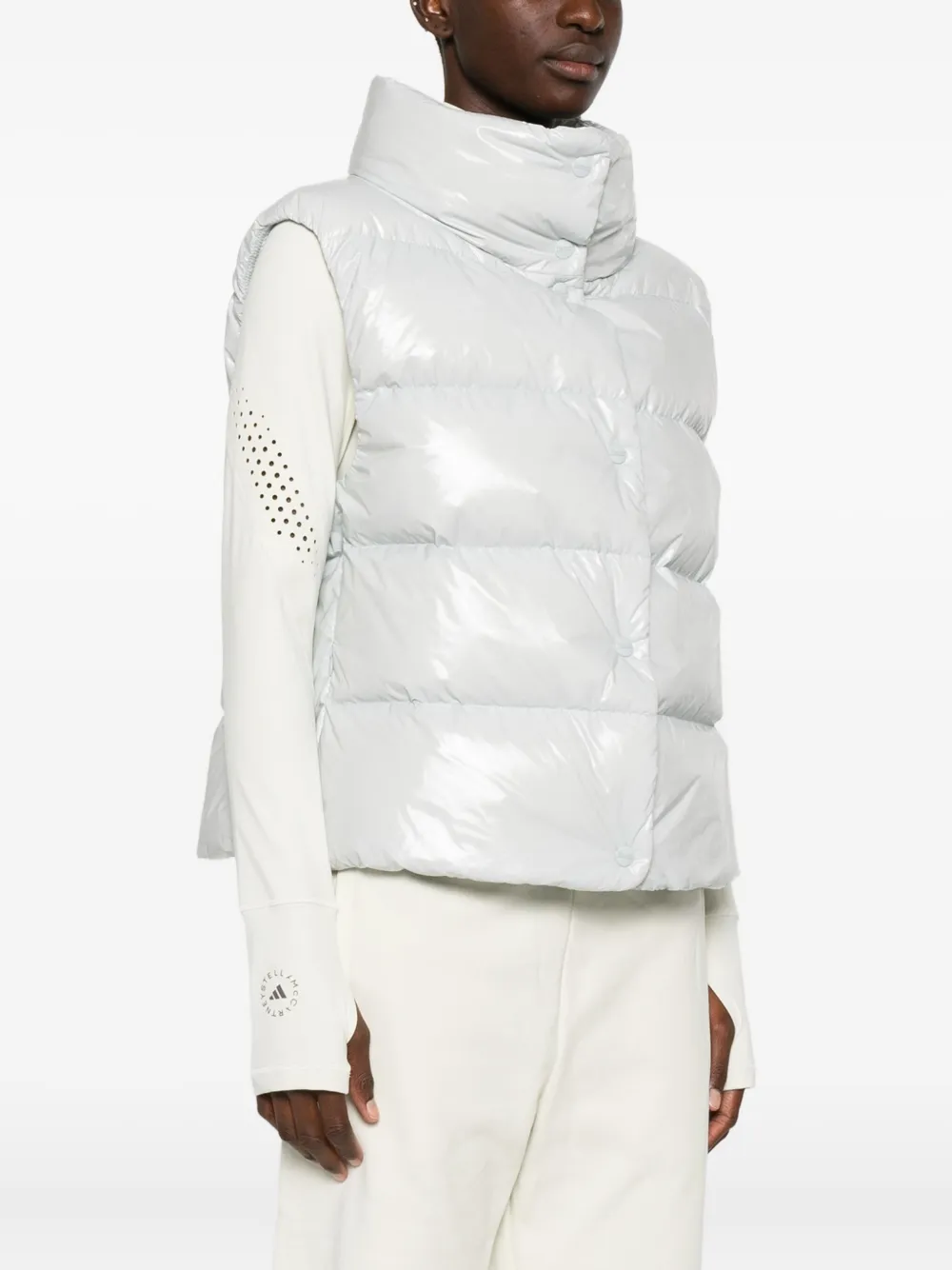 Herno Gewatteerde bodywarmer met hoge hals Blauw