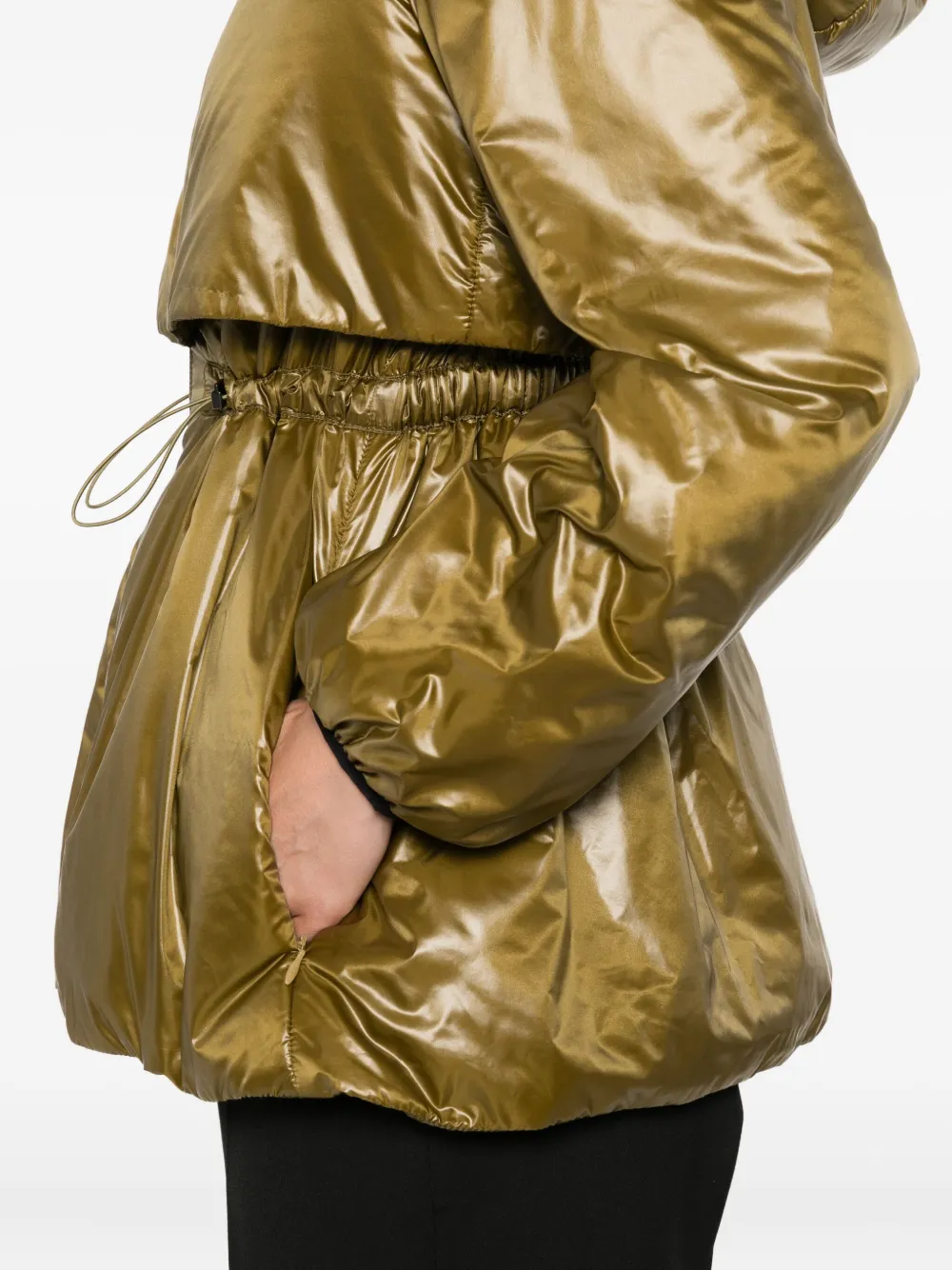 Herno Parka met trekkoord taille Groen