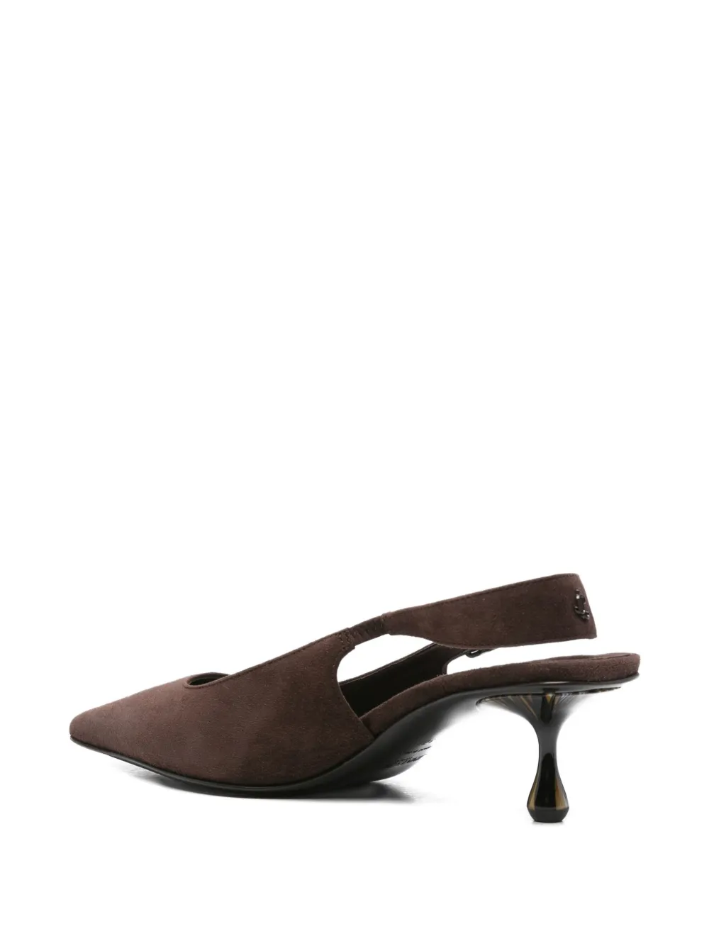 Jimmy Choo 50mm Amel slingback pointed-toe pumps Brown