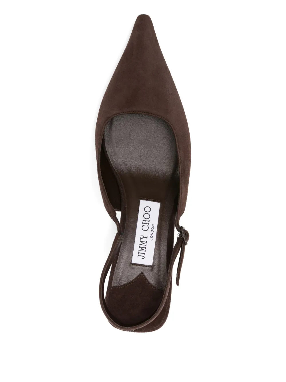 Jimmy Choo 50mm Amel slingback pointed-toe pumps Brown