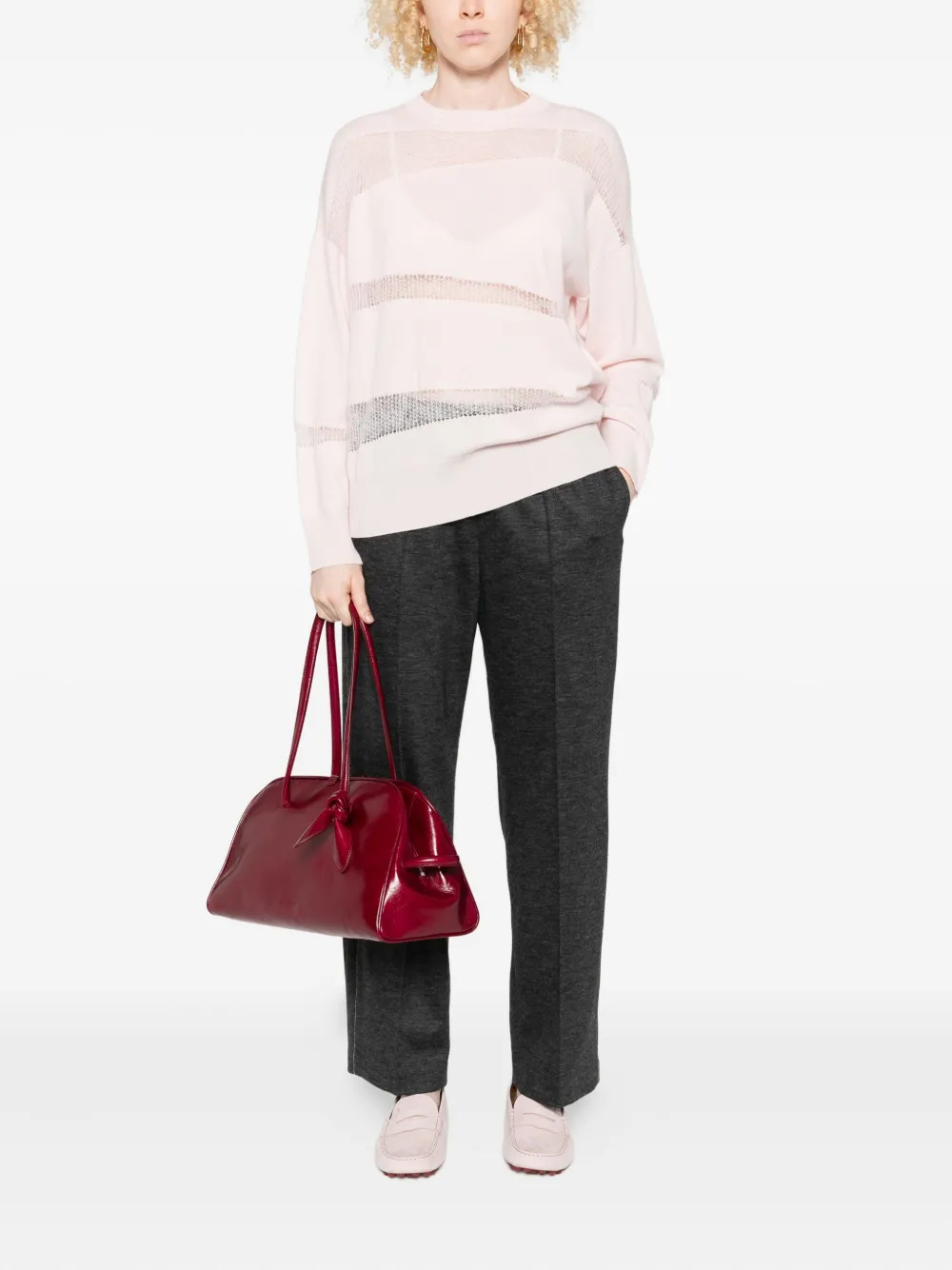 Fabiana Filippi mesh-panel sweater | Knitted Sweaters | Image 2
