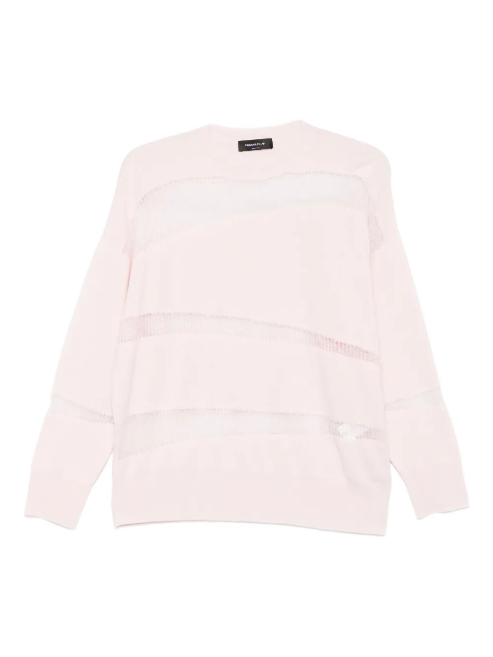 Fabiana Filippi mesh-panel sweater | Pink | Image 1