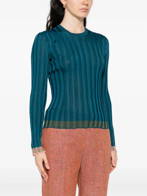 ETRO リブニット セーター | ブルー | FARFETCH JP