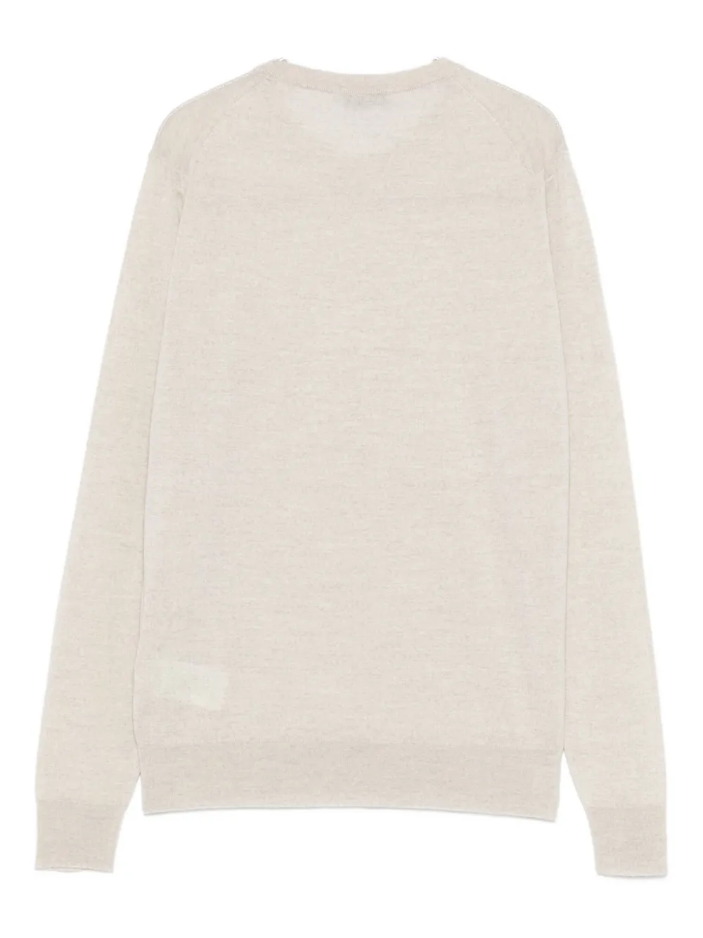 John Smedley Round-neck Sweater In White