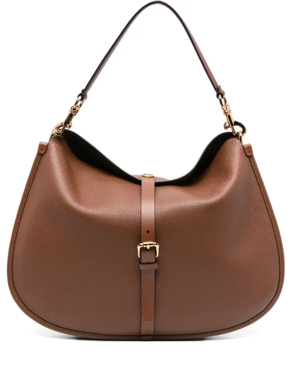 Etro Maxi Leather Pony Bag in Brown