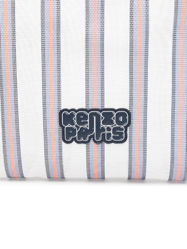 Kenzo Large Coast Lines Tote Bag | White | FARFETCH CA