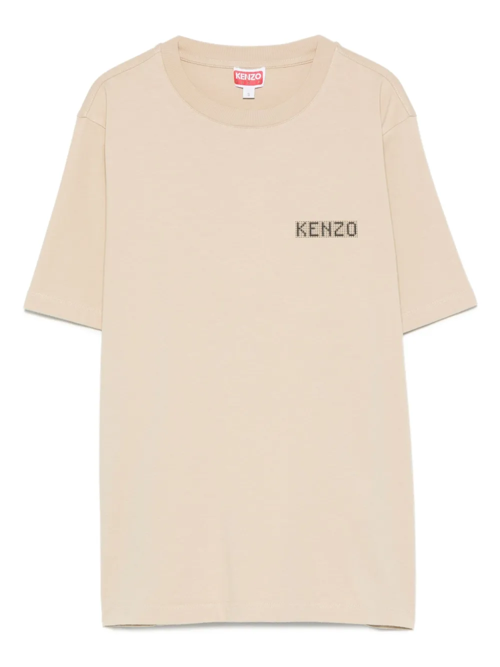 Kenzo logo-detail cotton top Beige