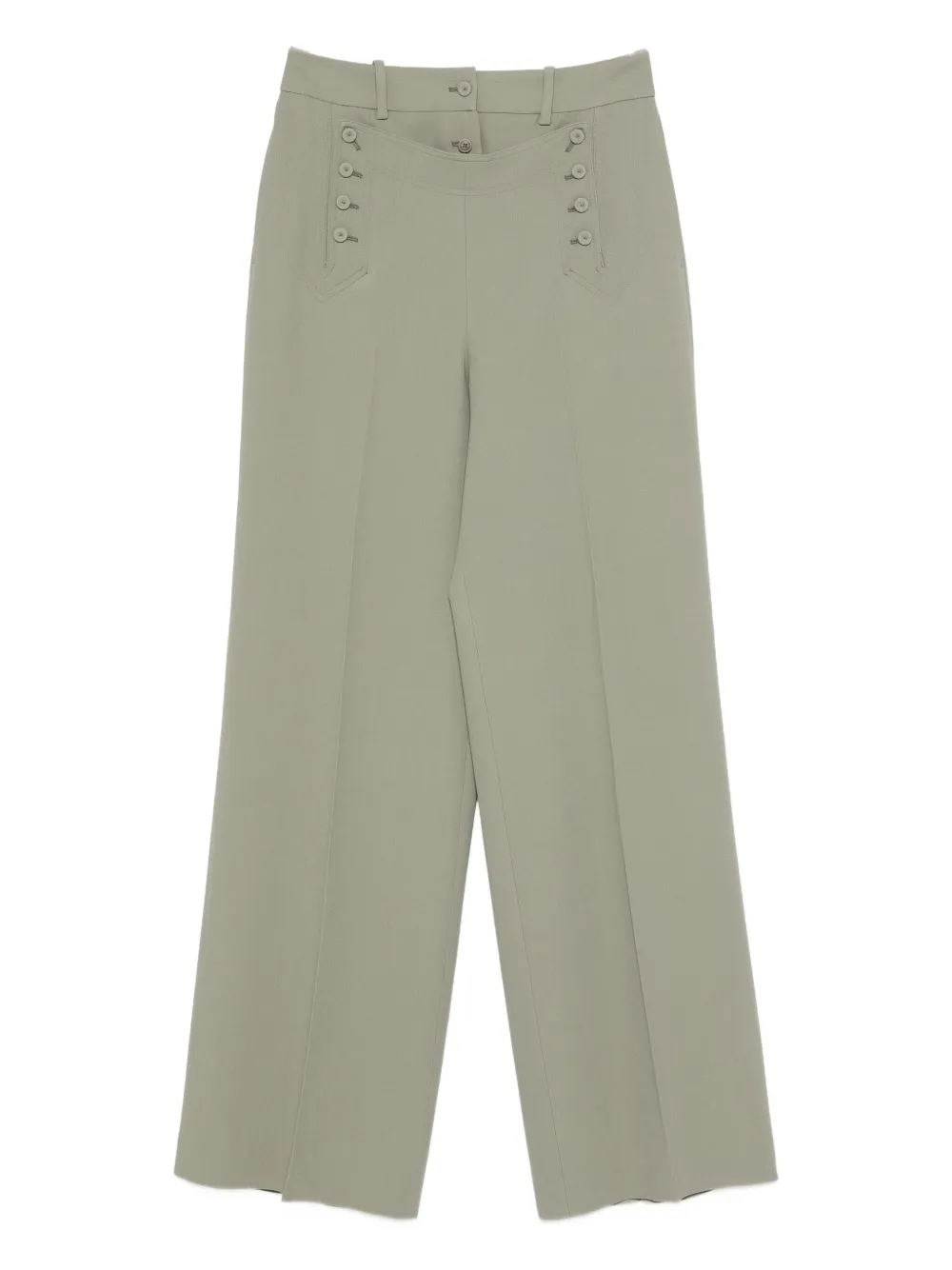 Ermanno Scervino button-fastening trousers | Green | Image 1