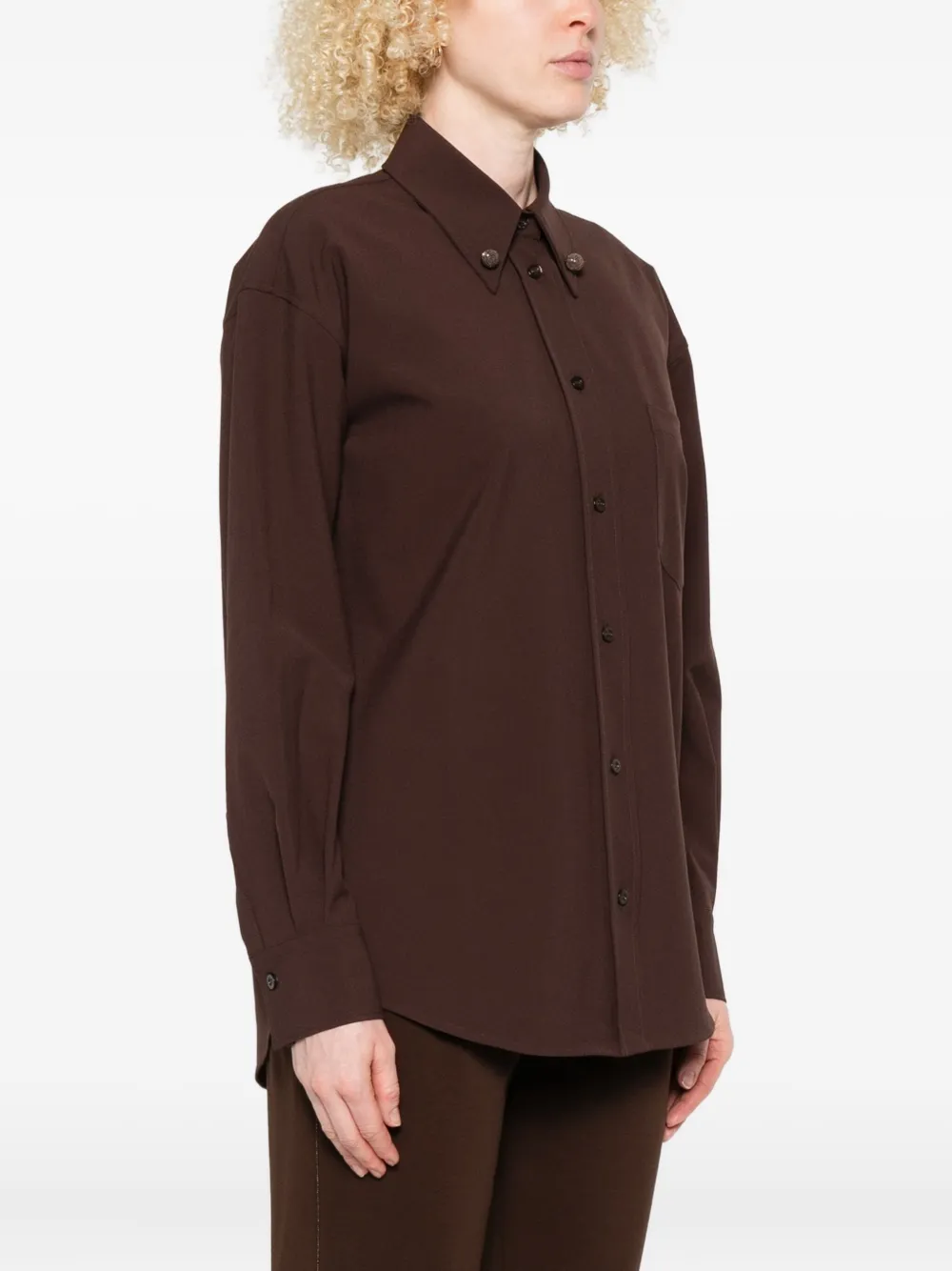 Fabiana Filippi button-fastening shirt Bruin