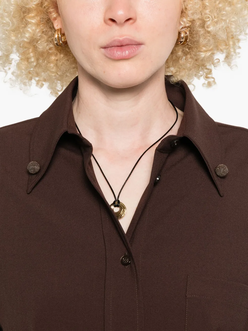 Fabiana Filippi button-fastening shirt Bruin