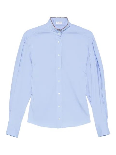 Brunello Cucinelli camisa con mangas farol