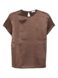 Brunello Cucinelli crystal-embellishment blouse - Brown