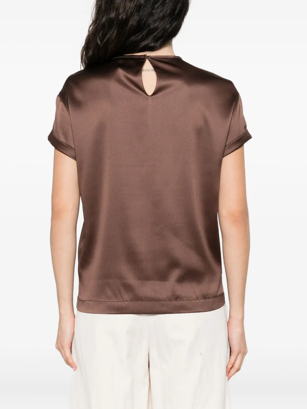 Brunello Cucinelli crystal-embellishment blouse Bruin