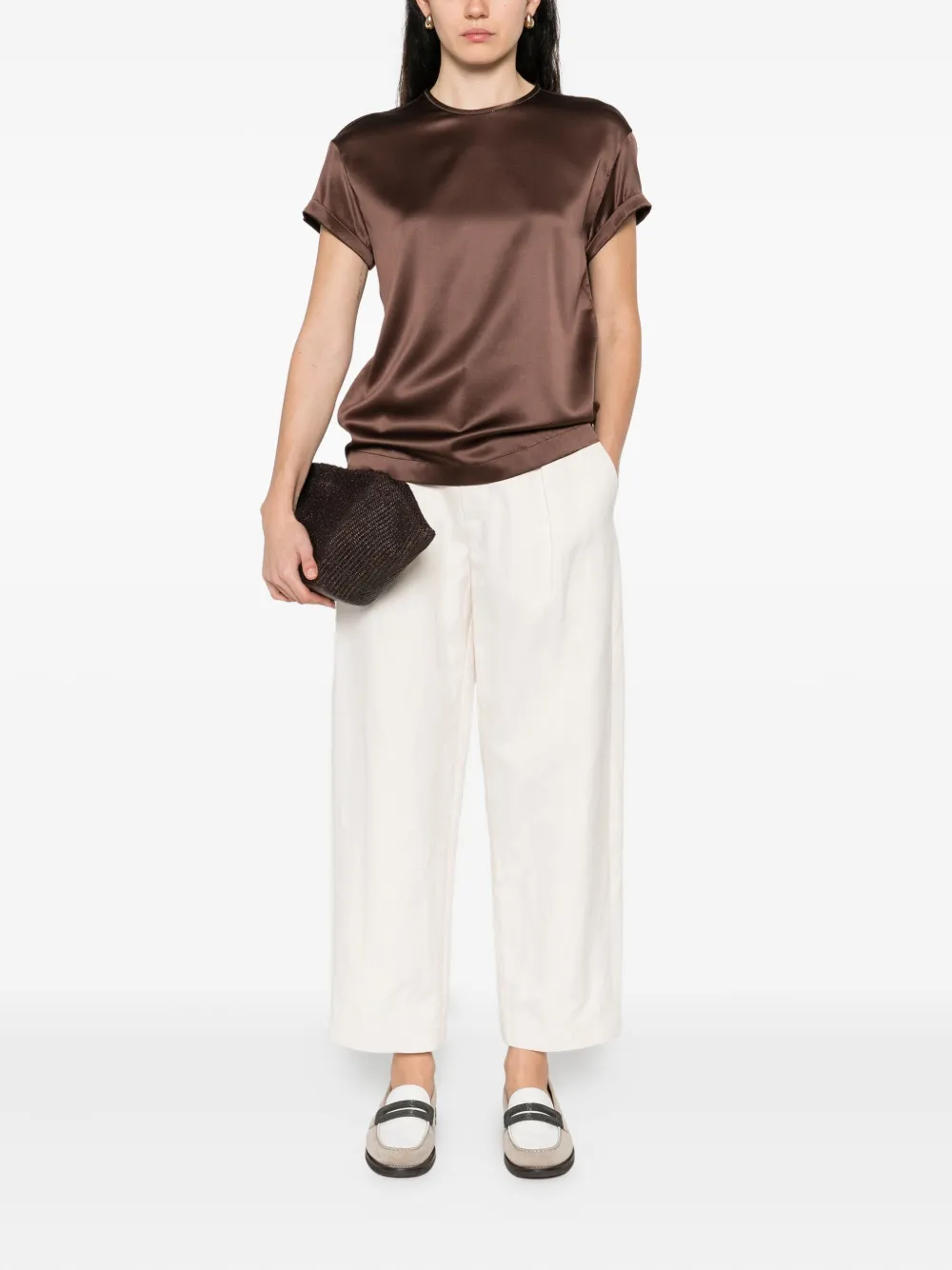 Brunello Cucinelli crystal-embellishment blouse Bruin