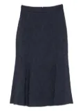 ETRO damask-pattern midi skirt - Blue