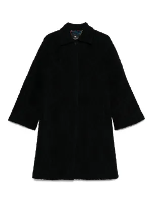 Issey Miyake Hatching Pleats コート | ブラック | FARFETCH JP