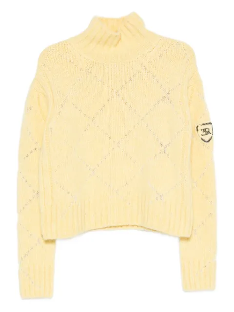 Ermanno Scervino high-neck diamond-pattern sweater