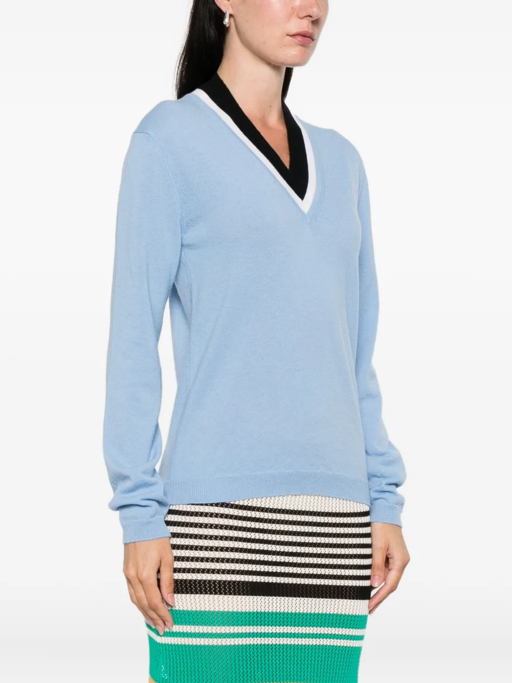 Marni Sweater met V-hals Blauw