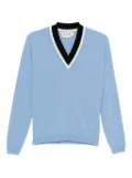 Marni V-neck wool sweater - Blue
