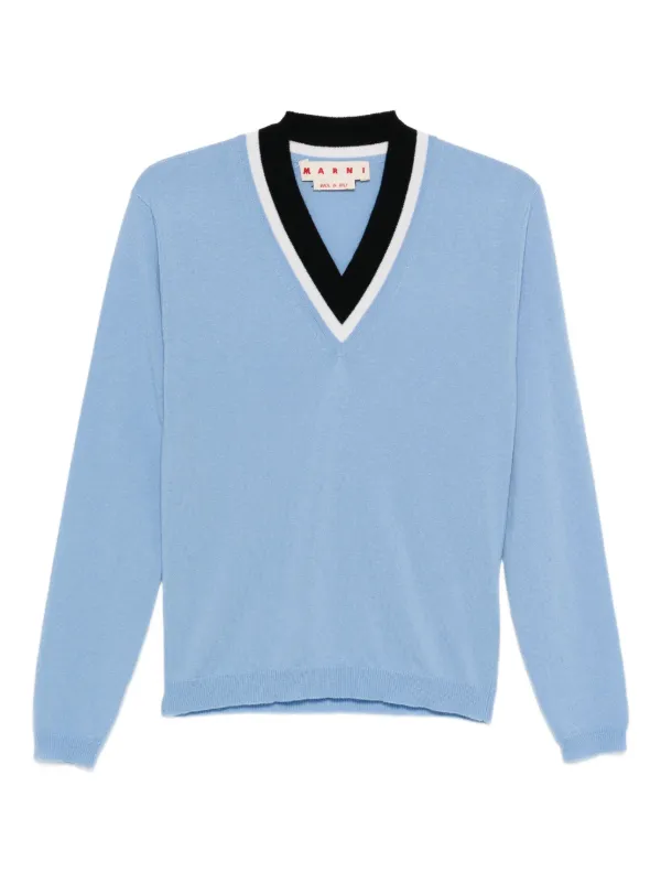 【送料&関税込】Marni V Neck Sweater marni-disheveled-cotton-5G-v-