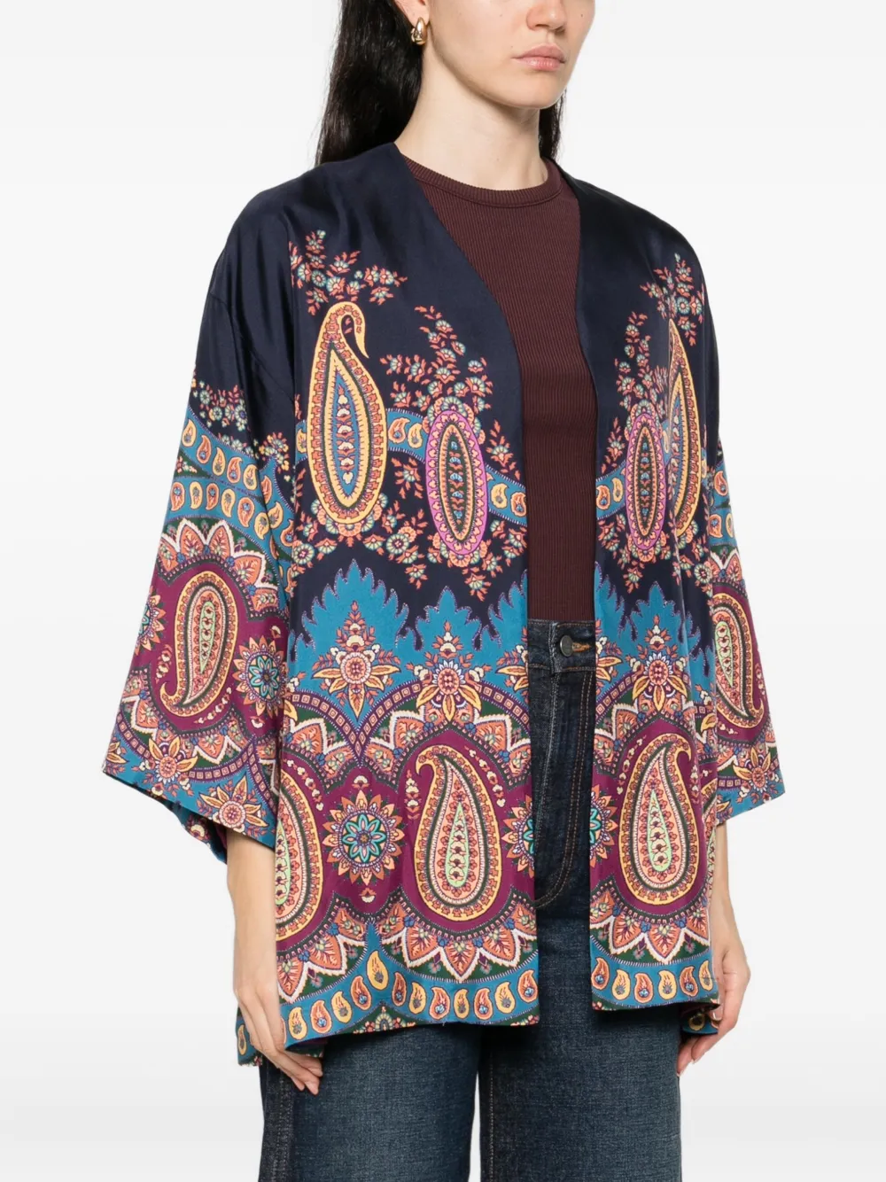 ETRO Donsjack met paisley-print Blauw