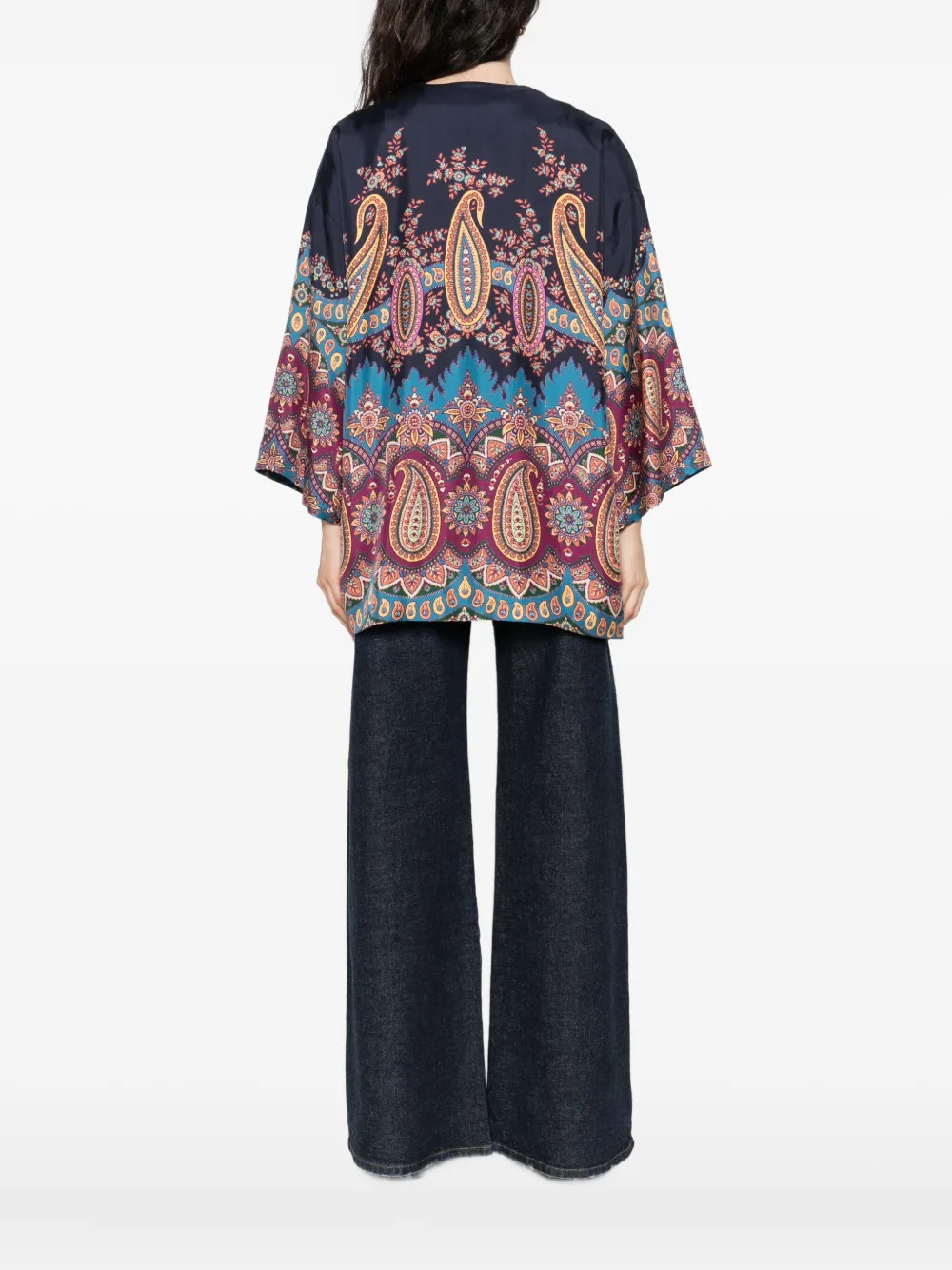 ETRO Donsjack met paisley-print Blauw