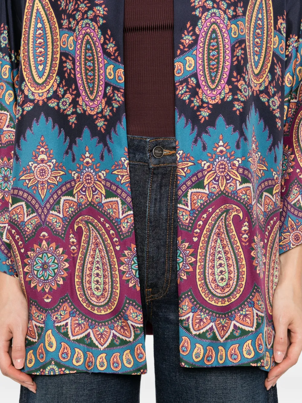ETRO Donsjack met paisley-print Blauw
