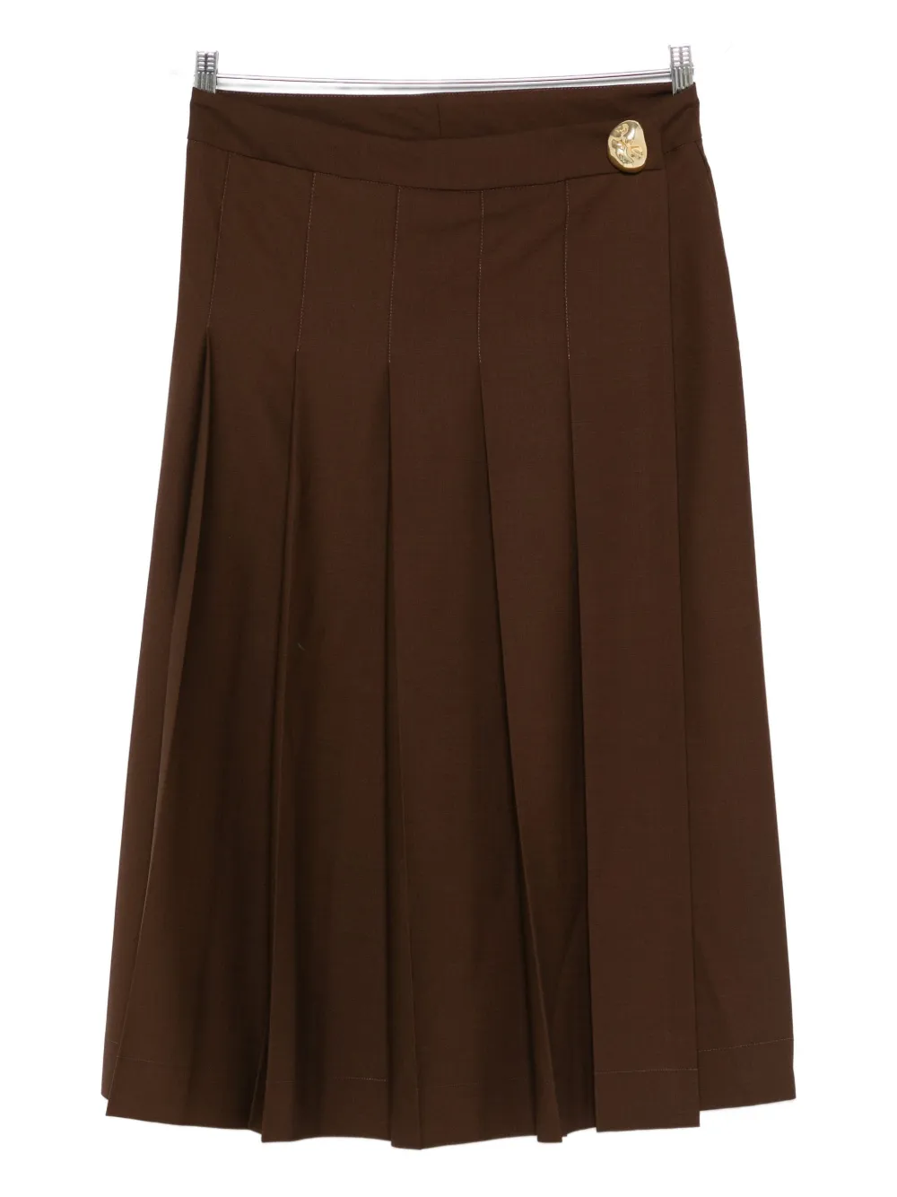 Fabiana Filippi pleated midi skirt - Marrone