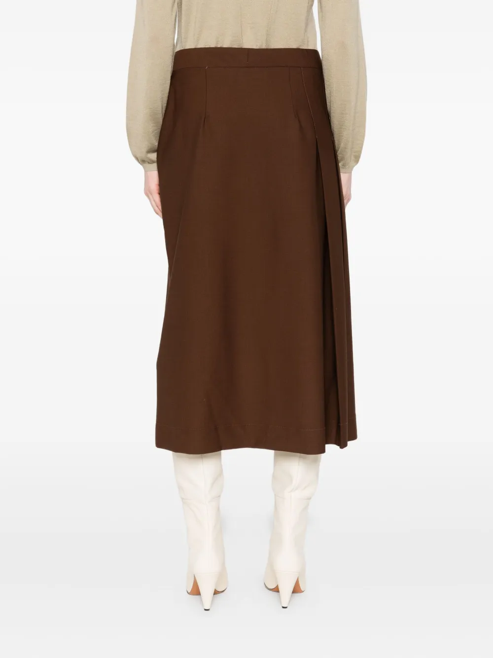 Fabiana Filippi Midi-plooirok Bruin