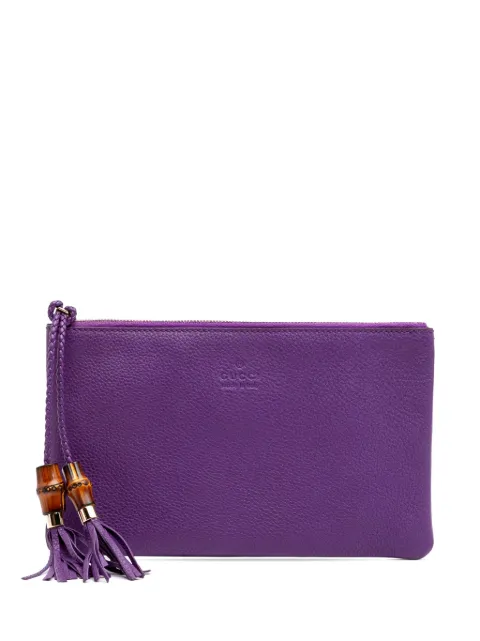 Gucci Pre-Owned 2016-2024 Calfskin Bamboo clutch bag