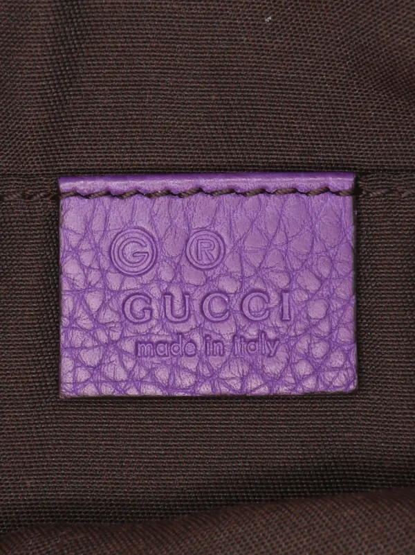 GUCCI パープル　クラッチバッグ Gucci Pre-Owned 2016-2024 カーフスキン バンブー クラッチ