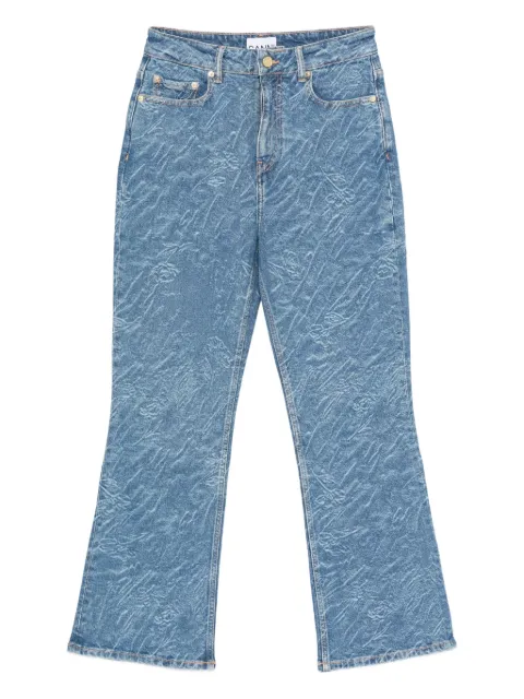 GANNI textured five-pocket jeans