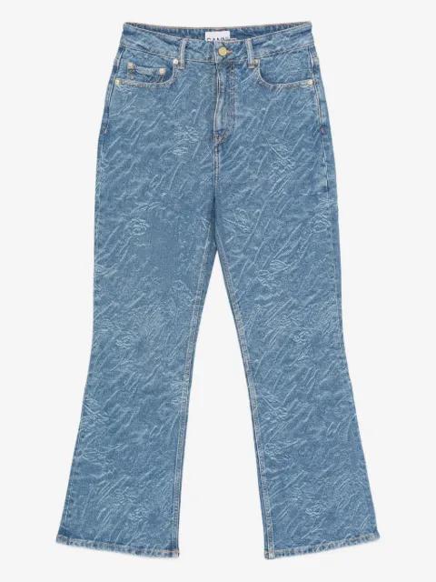 GANNI textured five-pocket jeans