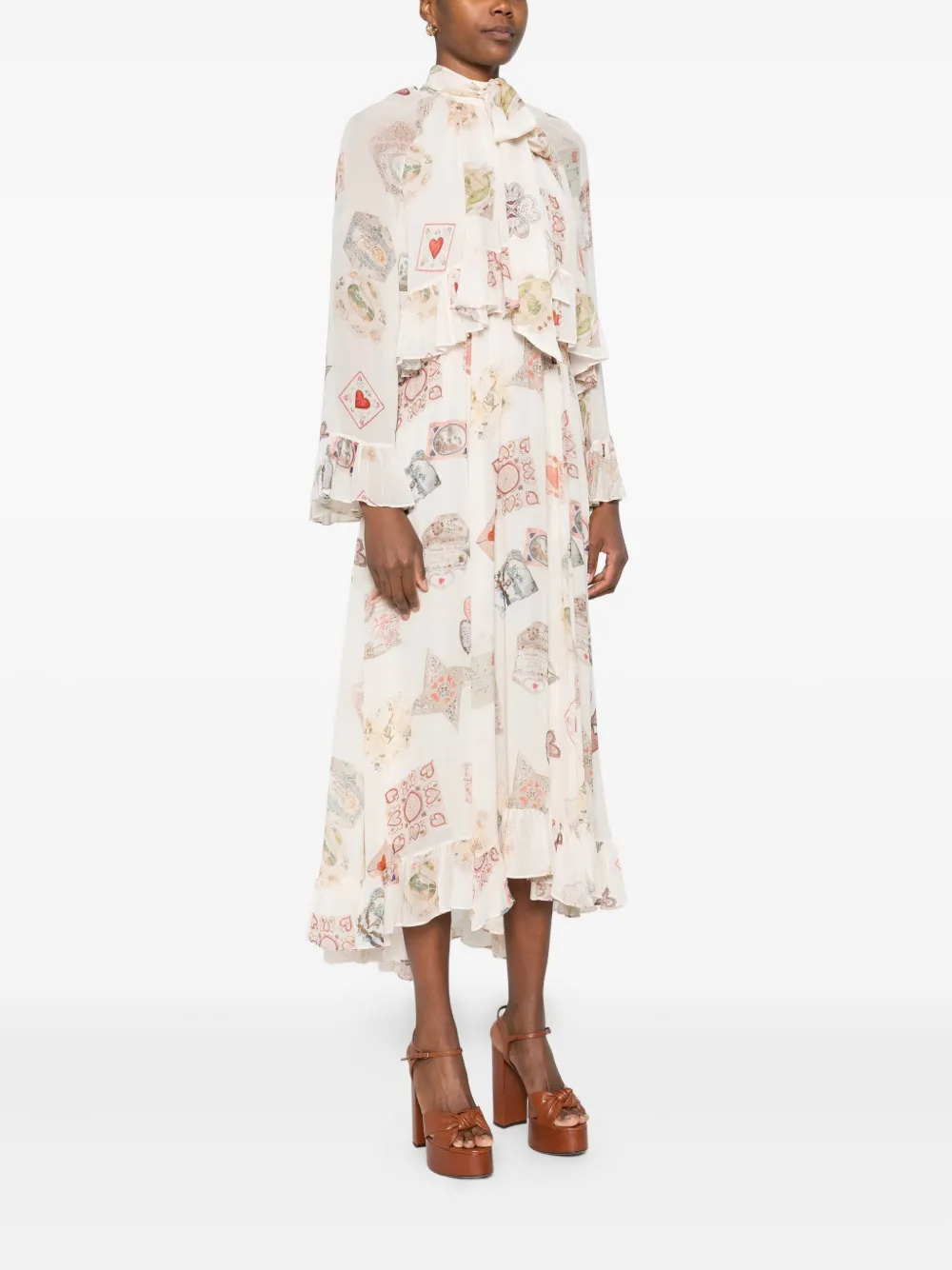 Zimmermann Hypnotic Flutter Asymmetric Dress In Neutral