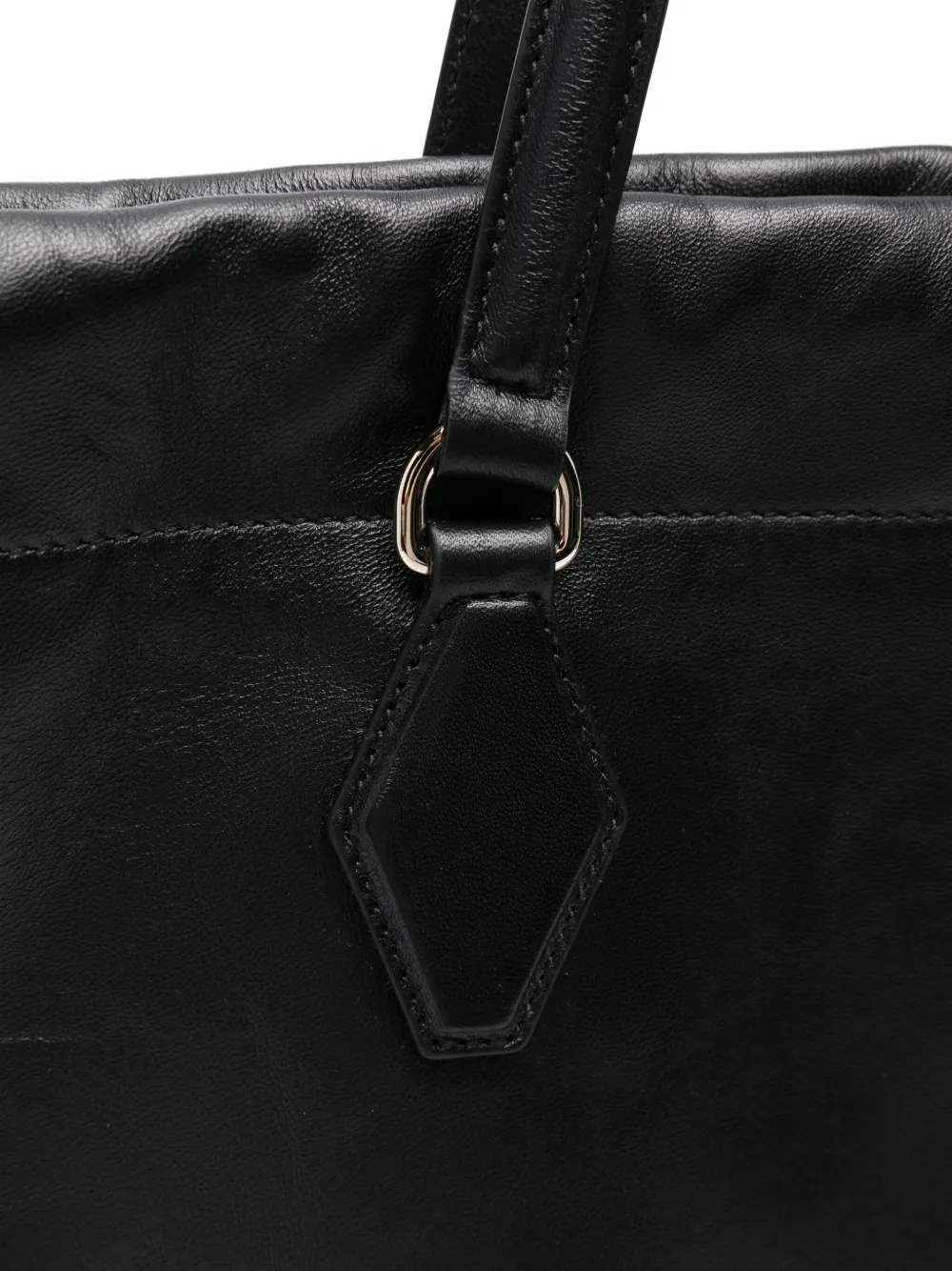 Jimmy Choo Grote leren shopper met trekkoord Zwart
