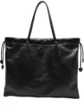Jimmy Choo large drawstring leather tote bag - Black