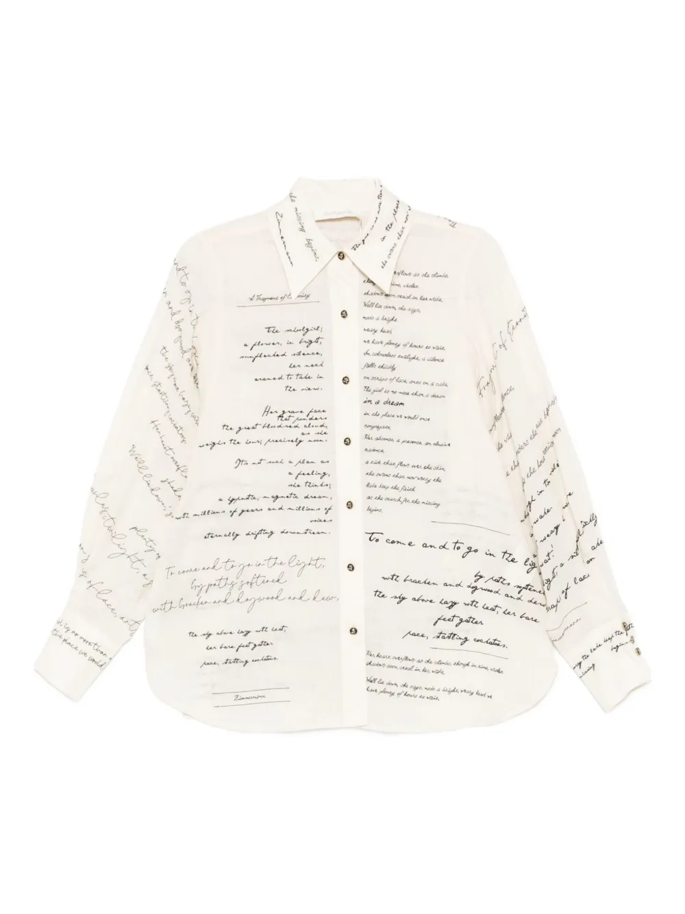 Zimmermann All-over-print Shirt In Neutral