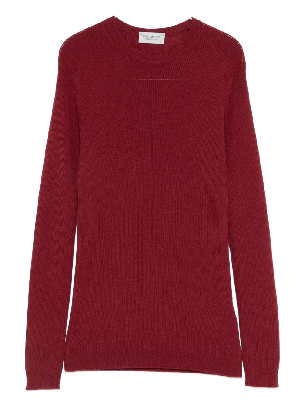 John Smedley Ribbed Sweater In Red