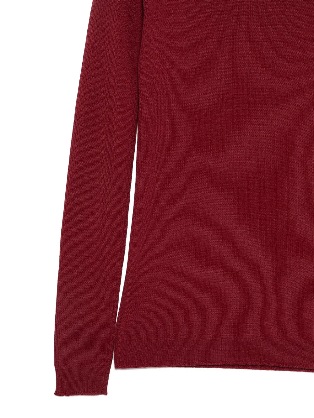 John Smedley Ribbed Sweater In Red