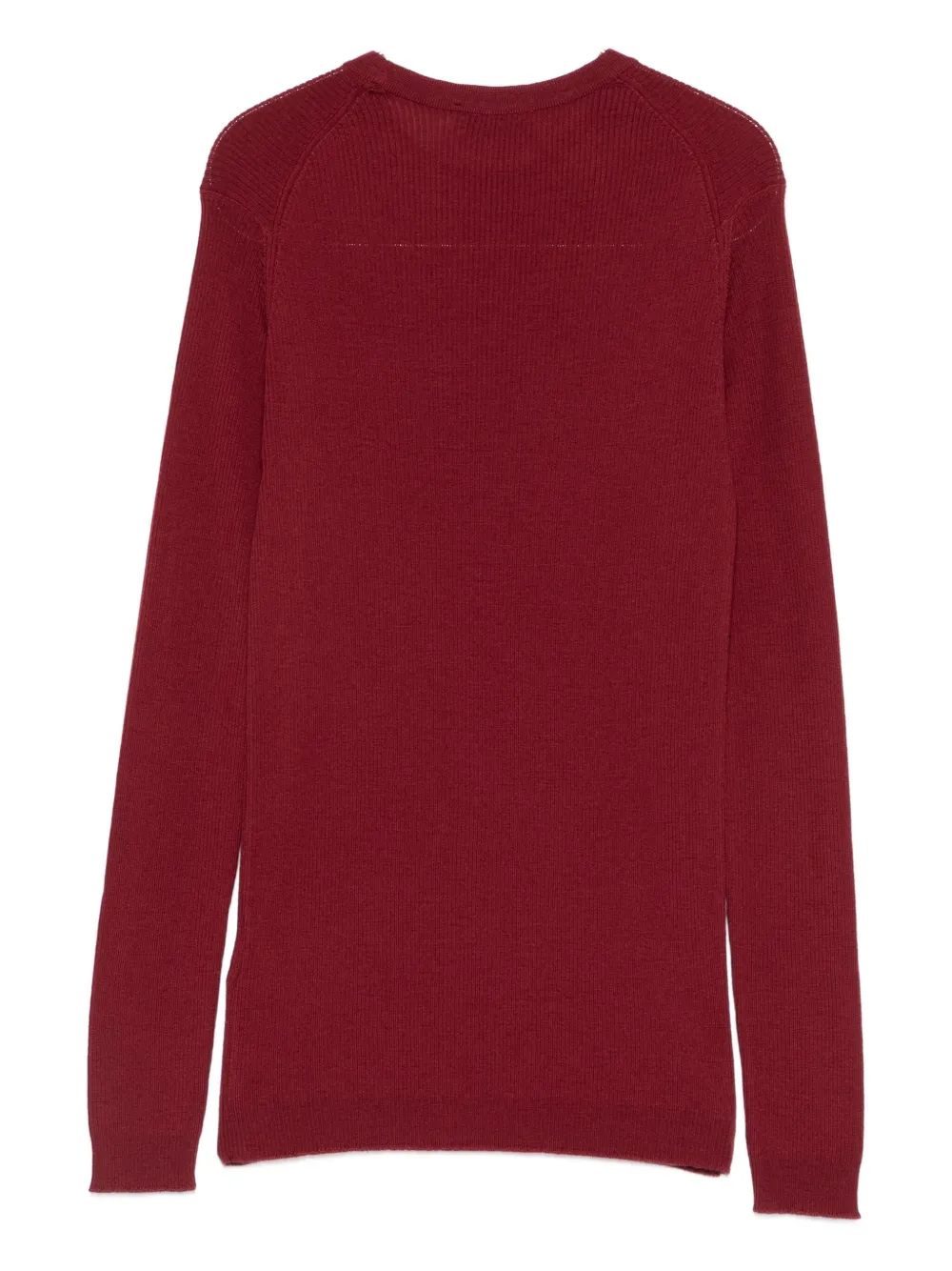 John Smedley Ribbed Sweater In Red